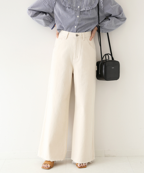 SLOBE IENA(スローブイエナ)の「LE DENIMハイライズミニフレアパンツ◆(デニムパンツ・レディース・ナチュラル・38/36)」の14枚目の写真