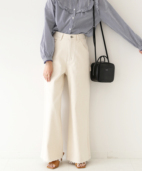 SLOBE IENA(スローブイエナ)の「LE DENIMハイライズミニフレアパンツ◆(デニムパンツ・レディース・ナチュラル・38/36)」の15枚目の写真