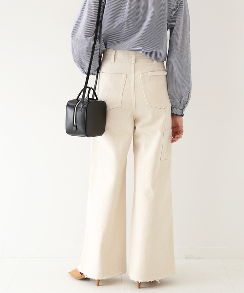SLOBE IENA LE DENIM ハイライズミニフレアパンツ　38 セール】LE DENIMハイライズミニフレアパンツ◇（デニムパンツ