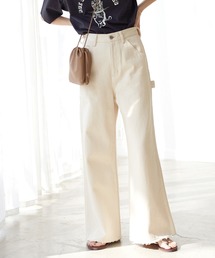 SLOBE IENA | LE DENIMハイライズミニフレアパンツ【洗濯機使用可能】◆(デニムパンツ)