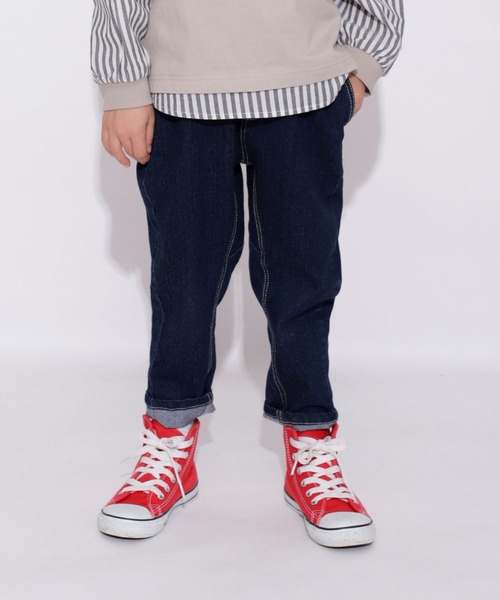 BRANSHES（ブランシェス）の「【ガーデナーテーパード】デニムパンツ（デニムパンツ・キッズ・ブルー/ネイビー・100/140/150/90/120/130/110）」の3枚目の写真