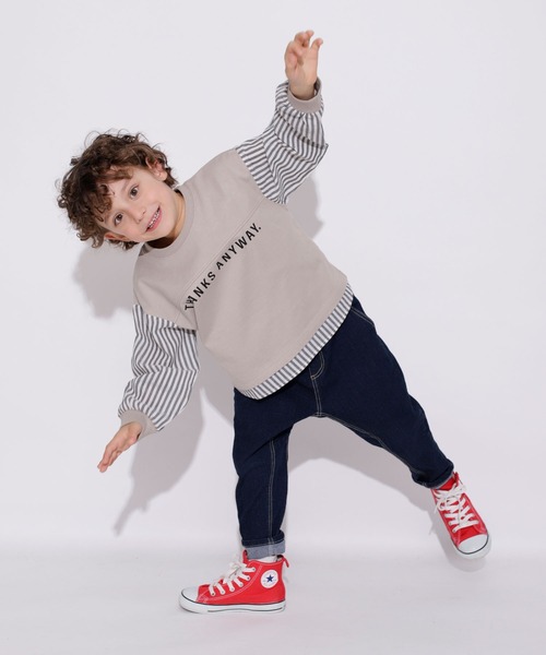 BRANSHES（ブランシェス）の「【ガーデナーテーパード】デニムパンツ（デニムパンツ・キッズ・ブルー/ネイビー・100/140/150/90/120/130/110）」の12枚目の写真