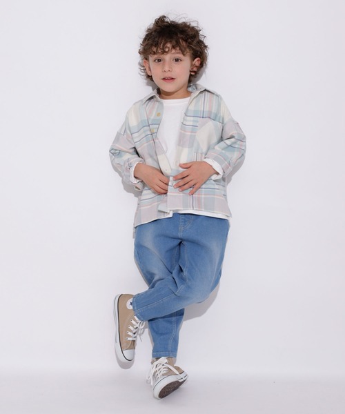 BRANSHES（ブランシェス）の「【ガーデナーテーパード】デニムパンツ（デニムパンツ・キッズ・ブルー/ネイビー・100/140/150/90/120/130/110）」の19枚目の写真