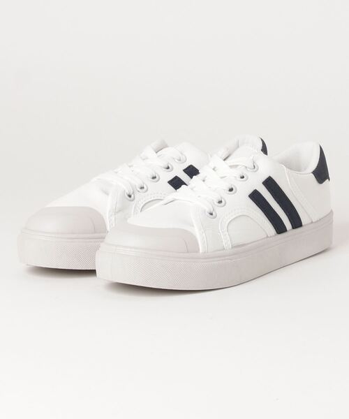 MANGROVE（マングローブ）の「ラインキャンバススニーカー（スニーカー・レディース・ネイビー/グレー・SMALL/MEDIUM/LARGE）」の16枚目の写真