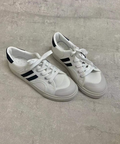 MANGROVE（マングローブ）の「ラインキャンバススニーカー（スニーカー・レディース・ネイビー/グレー・SMALL/MEDIUM/LARGE）」の21枚目の写真