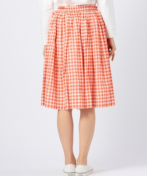 coen（コーエン）の「ギンガムチェックフレアミディスカート（スカート・レディース・ネイビー/ライトブルー/オレンジ・FREE）」の17枚目の写真