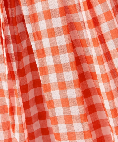 coen（コーエン）の「ギンガムチェックフレアミディスカート（スカート・レディース・ネイビー/ライトブルー/オレンジ・FREE）」の10枚目の写真