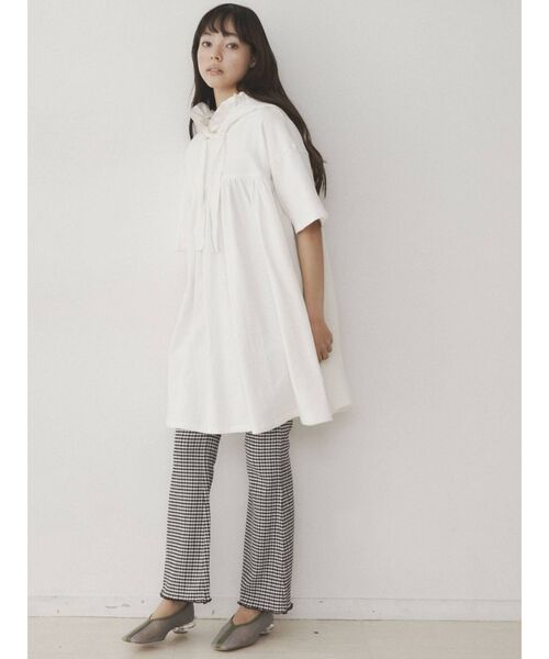 merry jenny（メリージェニー）の「ギャザーギンガムフレアパンツ（その他パンツ・レディース・ブラック/ベージュ/グリーン・FREE）」の18枚目の写真