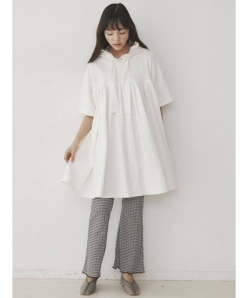 merry jenny（メリージェニー）の「ギャザーギンガムフレアパンツ（その他パンツ・レディース・ブラック/ベージュ/グリーン・FREE）」の20枚目の写真