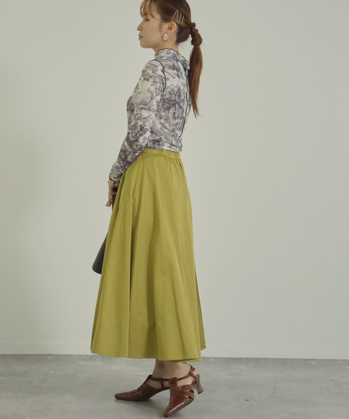 AULI（アウリィ）の「【低身長向けサイズ】デジタルシアーロングTシャツ（Tシャツ/カットソー・レディース・ブラウン/ブルー/ライトベージュ・XS）」の7枚目の写真