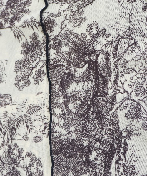 AULI（アウリィ）の「【低身長向けサイズ】デジタルシアーロングTシャツ（Tシャツ/カットソー・レディース・ブラウン/ブルー/ライトベージュ・XS）」の14枚目の写真