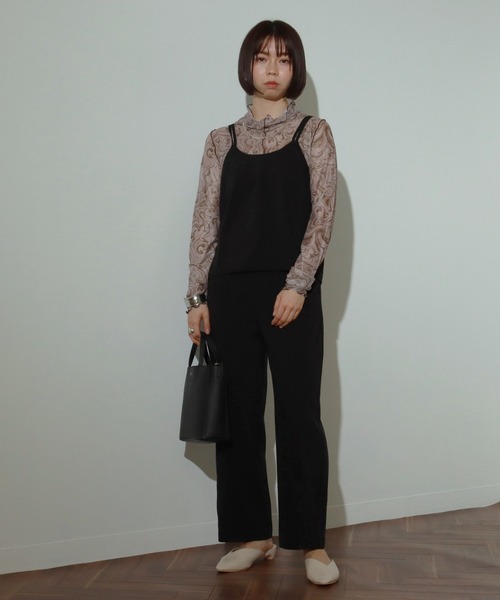 AULI（アウリィ）の「【低身長向けサイズ】デジタルシアーロングTシャツ（Tシャツ/カットソー・レディース・ブラウン/ブルー/ライトベージュ・XS）」の18枚目の写真