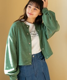 スナップボタンカーディガン