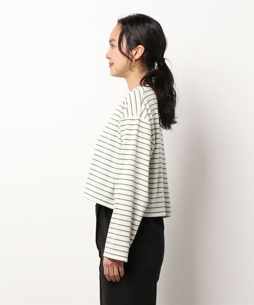 ATTACHMENT ボーダー長袖カットソー GOLDJAPAN 大きいサイズレディース トップス Tシャツ カットソー
