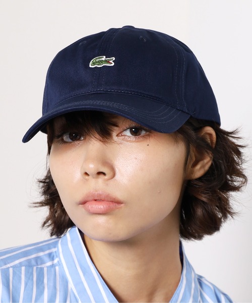 LACOSTE(ラコステ)の「LACOSTE/ラコステ ベーシックコットンギャバジンキャップ(キャップ・メンズ・ホワイト/ブラック/ネイビー・FREE)」の3枚目の写真