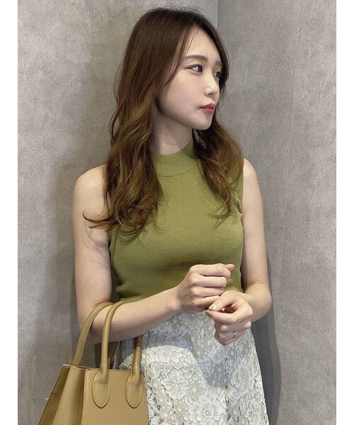 dazzlin（ダズリン）の「サイドオープンニットトップス（ニット/セーター・レディース・ブラック/グリーン/パープル・FREE）」の3枚目の写真