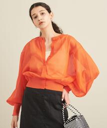 BEAUTY&YOUTH UNITED ARROWS（ビューティーアンドユースユナイテッドアローズ）の「BY ボリュームスリーブ シアーカーディガン -2WAY/ウォッシャブル-（カーディガン/ボレロ）」
