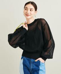 BEAUTY&YOUTH UNITED ARROWS（ビューティーアンドユースユナイテッドアローズ）の「BY ボリュームスリーブ シアーカーディガン -2WAY/ウォッシャブル-（カーディガン/ボレロ）」