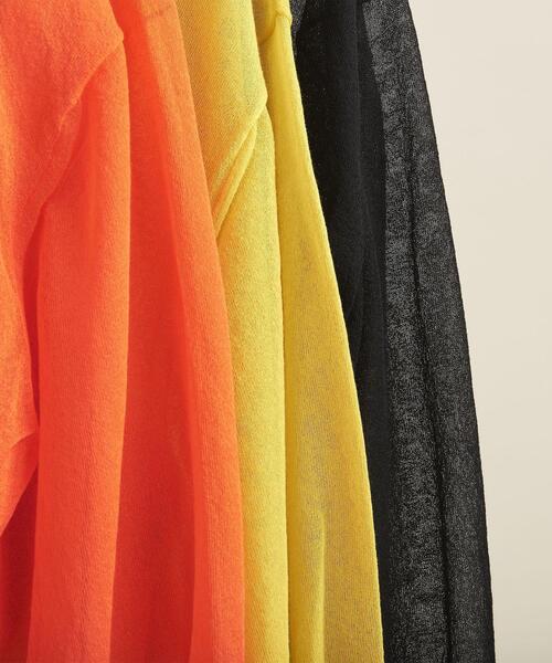 BEAUTY&YOUTH UNITED ARROWS(ビューティーアンドユースユナイテッドアローズ)の「BY ボリュームスリーブ シアーカーディガン -2WAY/ウォッシャブル-(カーディガン/ボレロ・レディース・ブラック/イエロー/オレンジ・FREE)」の13枚目の写真