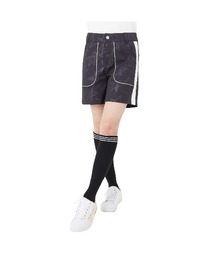 LOUDMOUTH/ラウドマウス ゴルフウェア エンボス 星柄ライン UVカット ストレッチ 切替 キュロット ミニ丈 スカート