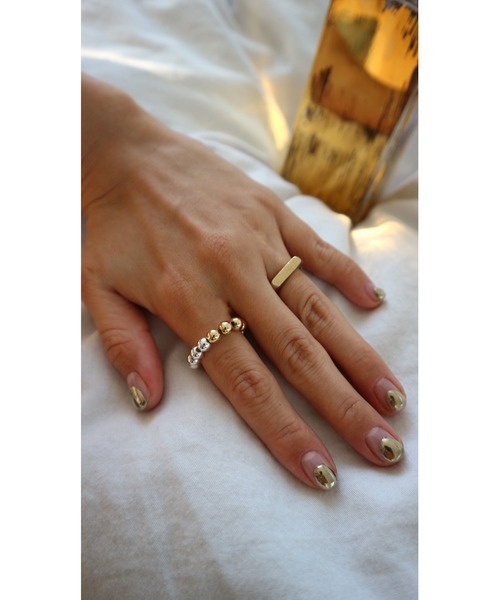 TRUNC（トランクエイティーエイト）の「S&G Ball Chain Ring（リング・レディース・シルバー×ゴールド・FREE）」の8枚目の写真