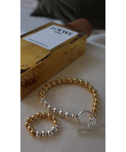 TRUNC（トランクエイティーエイト）の「S&G Ball Chain Ring（リング・レディース・シルバー×ゴールド・FREE）」の9枚目の写真