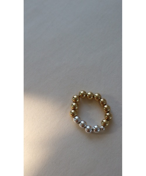 TRUNC（トランクエイティーエイト）の「S&G Ball Chain Ring（リング・レディース・シルバー×ゴールド・FREE）」の3枚目の写真