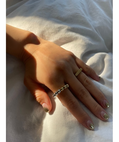 TRUNC（トランクエイティーエイト）の「S&G Ball Chain Ring（リング・レディース・シルバー×ゴールド・FREE）」の20枚目の写真