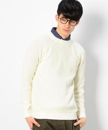 coen | 【2015SS】畦編みコットンニットプルオーバー★(ニット/セーター)