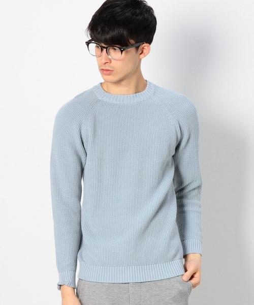 coen(コーエン)の「【2015SS】畦編みコットンニットプルオーバー(ニット/セーター・メンズ・ライトブルー/オフホワイト/ネイビー・X-LARGE/SMALL/LARGE/MEDIUM)」の3枚目の写真