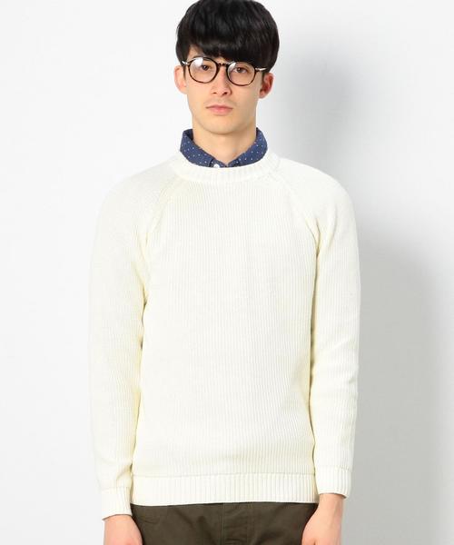 coen(コーエン)の「【2015SS】畦編みコットンニットプルオーバー(ニット/セーター・メンズ・ライトブルー/オフホワイト/ネイビー・X-LARGE/SMALL/LARGE/MEDIUM)」の5枚目の写真