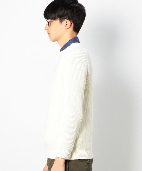 coen(コーエン)の「【2015SS】畦編みコットンニットプルオーバー(ニット/セーター・メンズ・ライトブルー/オフホワイト/ネイビー・X-LARGE/SMALL/LARGE/MEDIUM)」の6枚目の写真