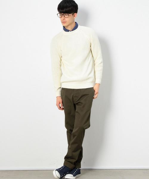 coen(コーエン)の「【2015SS】畦編みコットンニットプルオーバー(ニット/セーター・メンズ・ライトブルー/オフホワイト/ネイビー・X-LARGE/SMALL/LARGE/MEDIUM)」の7枚目の写真