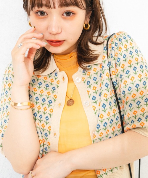 nemne store(ネンネストア)の「シアーハイネックプルオーバー(Tシャツ/カットソー・レディース・ホワイト/ブラック/ピンク/オレンジ/グリーン・フリー)」の6枚目の写真