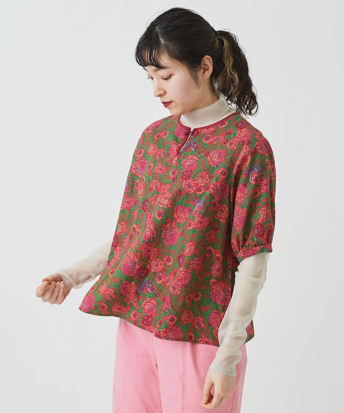 I am I in fact...(アイアムアイインファクト)の「虎華TORA HANA china ブラウス(シャツ/ブラウス・レディース・レッド/グリーン・FREE)」の1枚目の写真