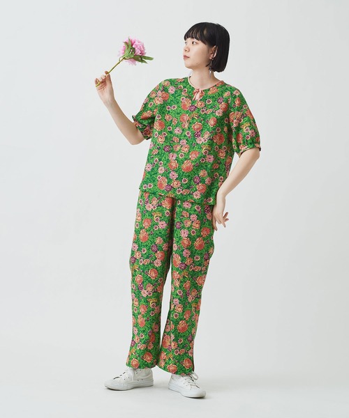 I am I in fact...(アイアムアイインファクト)の「虎華TORA HANA china ブラウス(シャツ/ブラウス・レディース・レッド/グリーン・FREE)」の5枚目の写真
