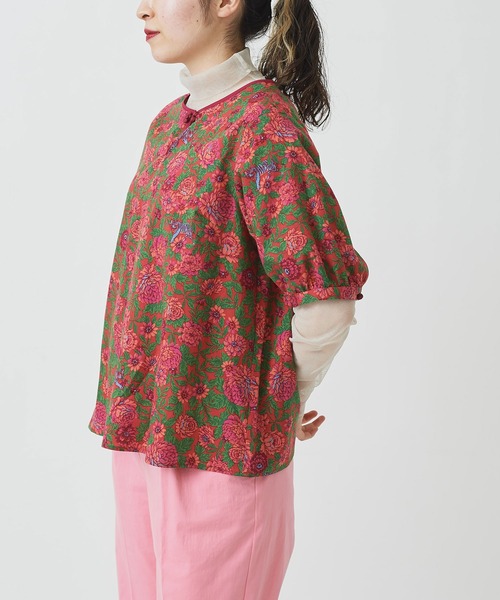 I am I in fact...(アイアムアイインファクト)の「虎華TORA HANA china ブラウス(シャツ/ブラウス・レディース・レッド/グリーン・FREE)」の10枚目の写真