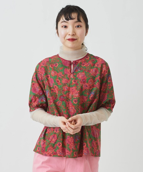 I am I in fact...(アイアムアイインファクト)の「虎華TORA HANA china ブラウス(シャツ/ブラウス・レディース・レッド/グリーン・FREE)」の6枚目の写真
