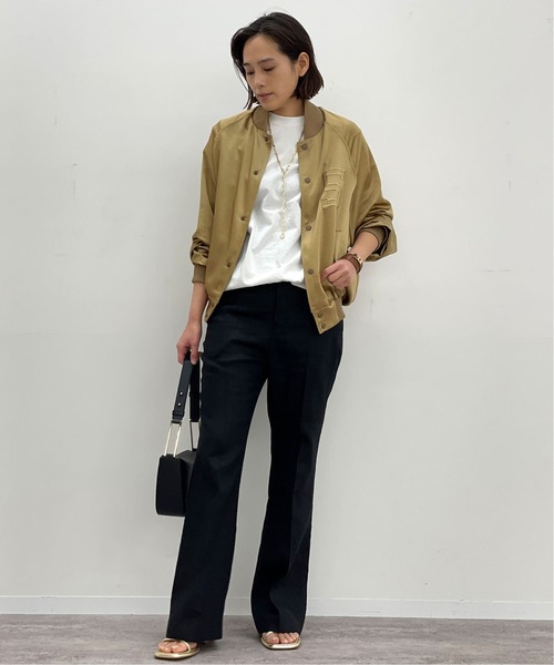 PRE_(プレ)の「【PRE_/プレ】ショートスリーブカットソー(Tシャツ/カットソー・レディース・ホワイト/ブラック/ベージュ・38/36)」の9枚目の写真