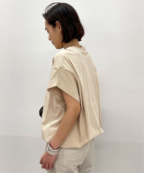 PRE_(プレ)の「【PRE_/プレ】ショートスリーブカットソー(Tシャツ/カットソー・レディース・ホワイト/ブラック/ベージュ・38/36)」の5枚目の写真