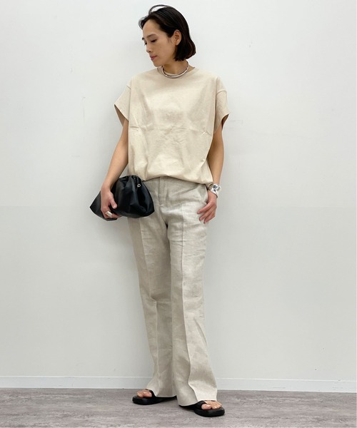 PRE_(プレ)の「【PRE_/プレ】ショートスリーブカットソー(Tシャツ/カットソー・レディース・ホワイト/ブラック/ベージュ・38/36)」の21枚目の写真