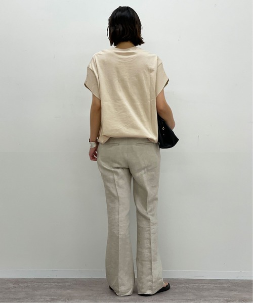 PRE_(プレ)の「【PRE_/プレ】ショートスリーブカットソー(Tシャツ/カットソー・レディース・ホワイト/ブラック/ベージュ・38/36)」の18枚目の写真