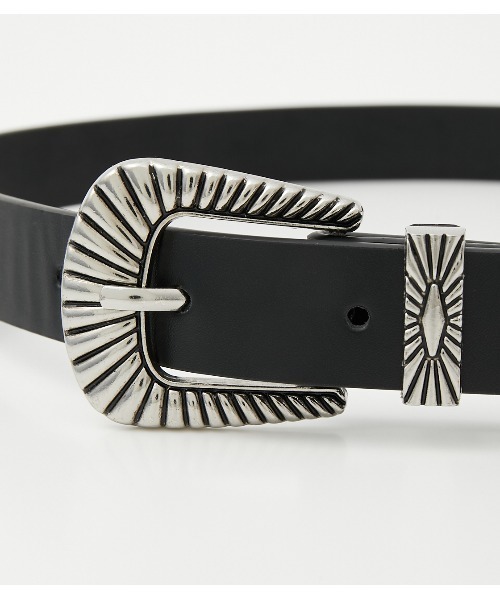 AZUL by moussy(アズールバイマウジー)の「CONCHO BELT/コンチョベルト(ベルト・レディース・ブラック・FREE)」の5枚目の写真