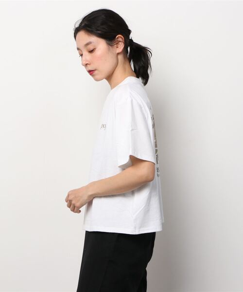 ROXY（ロキシー）の「ロキシー ROXY PARADISE OASIS SS（Tシャツ/カットソー・レディース・ホワイト/ブラック/ホワイト系・S/M/L）」の4枚目の写真