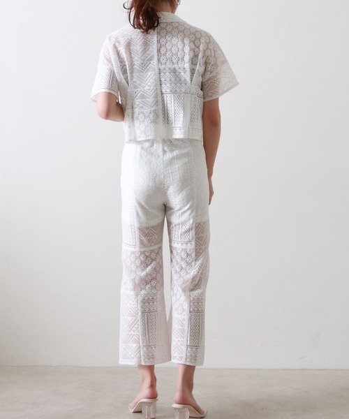 Cheek(チーク)の「【サイズ展開あり】レースパッチワークパンツ(その他パンツ・レディース・ブラック/オフホワイト・SMALL/MEDIUM)」の5枚目の写真