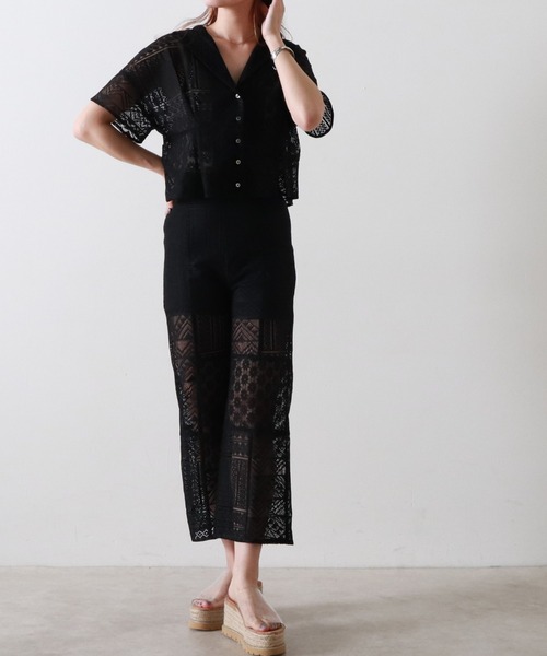 Cheek(チーク)の「【サイズ展開あり】レースパッチワークパンツ(その他パンツ・レディース・ブラック/オフホワイト・SMALL/MEDIUM)」の15枚目の写真