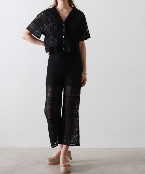 Cheek(チーク)の「【サイズ展開あり】レースパッチワークパンツ(その他パンツ・レディース・ブラック/オフホワイト・SMALL/MEDIUM)」の16枚目の写真