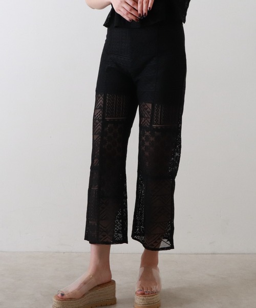 Cheek(チーク)の「【サイズ展開あり】レースパッチワークパンツ(その他パンツ・レディース・ブラック/オフホワイト・SMALL/MEDIUM)」の18枚目の写真