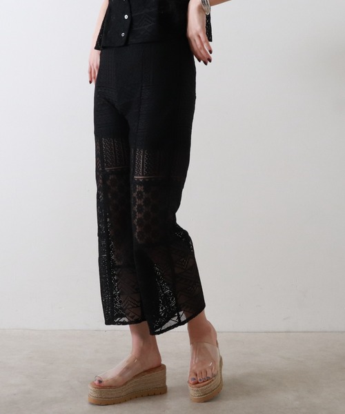 Cheek(チーク)の「【サイズ展開あり】レースパッチワークパンツ(その他パンツ・レディース・ブラック/オフホワイト・SMALL/MEDIUM)」の19枚目の写真
