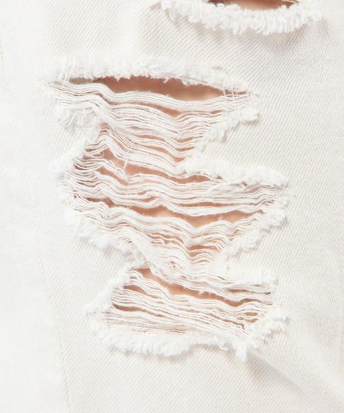 Another Edition（アナザーエディション）の「ダメージデニムパンツ/AEBC DAMAGE DNM◆（デニムパンツ・レディース・オフホワイト/ライトブルー・SMALL/MEDIUM）」の6枚目の写真